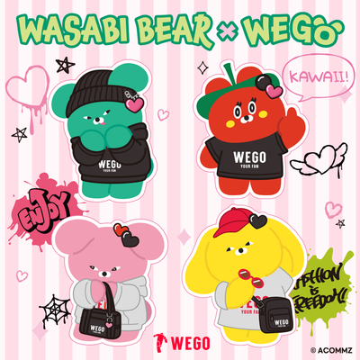 WASABI BEARのオリジナルグッズが登場!限定ステッカー配布&POPUP開催!