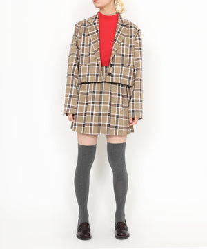 チェックショートジャケット