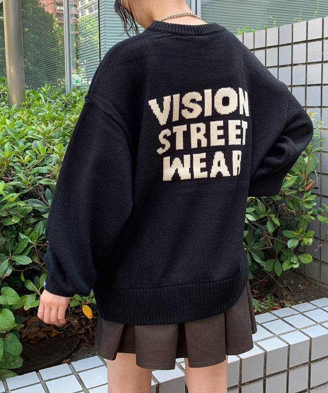 VISION ゴーストスケーターニット/ブラック モデル:165cm Lサイズ着用