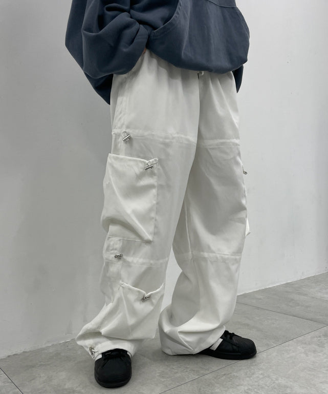 コードワンポイントカーゴパンツ/ホワイト モデル：175cm L着用