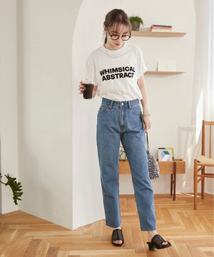 フロッキーロゴプリントTシャツ