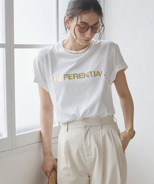 フロッキーロゴプリントTシャツ