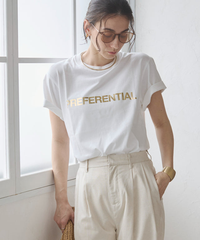 フロッキーロゴプリントTシャツ