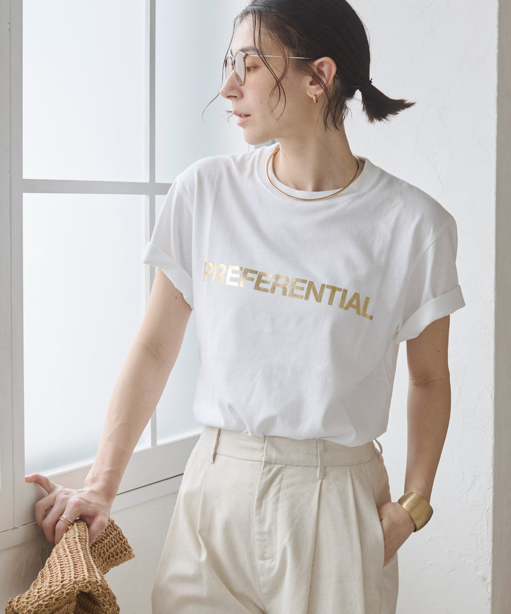 フロッキーロゴプリントTシャツ