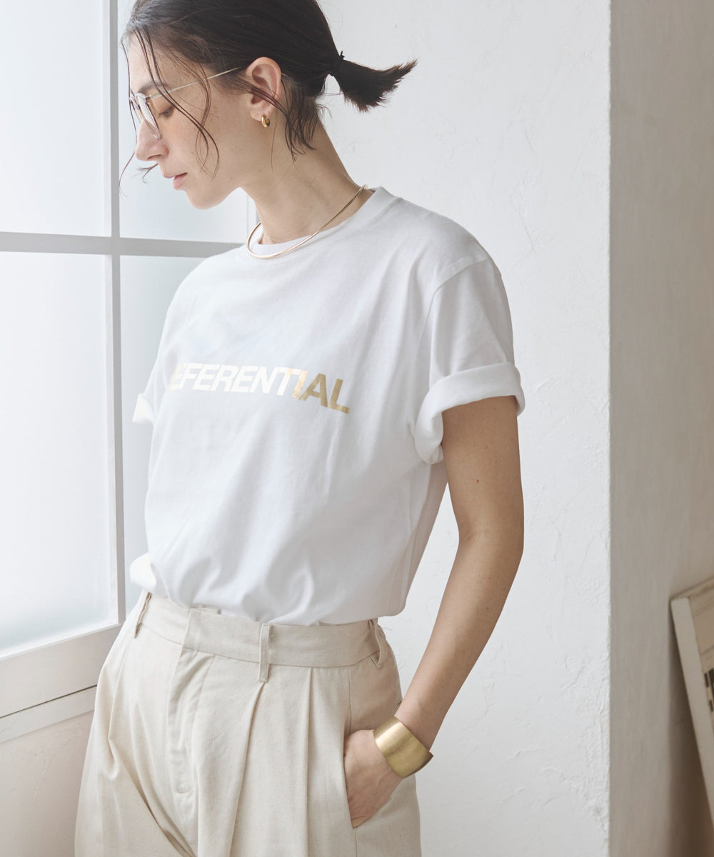 フロッキーロゴプリントTシャツ