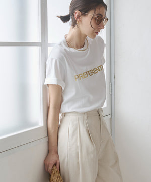 フロッキーロゴプリントTシャツ