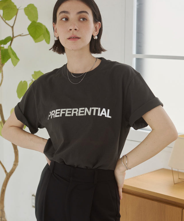 フロッキーロゴプリントTシャツ