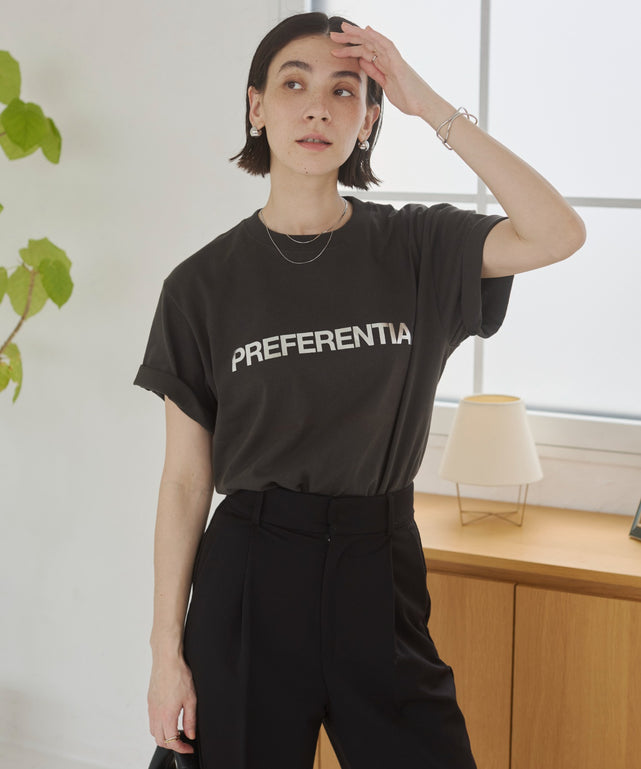 フロッキーロゴプリントTシャツ