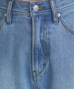 カーブデニムパンツ