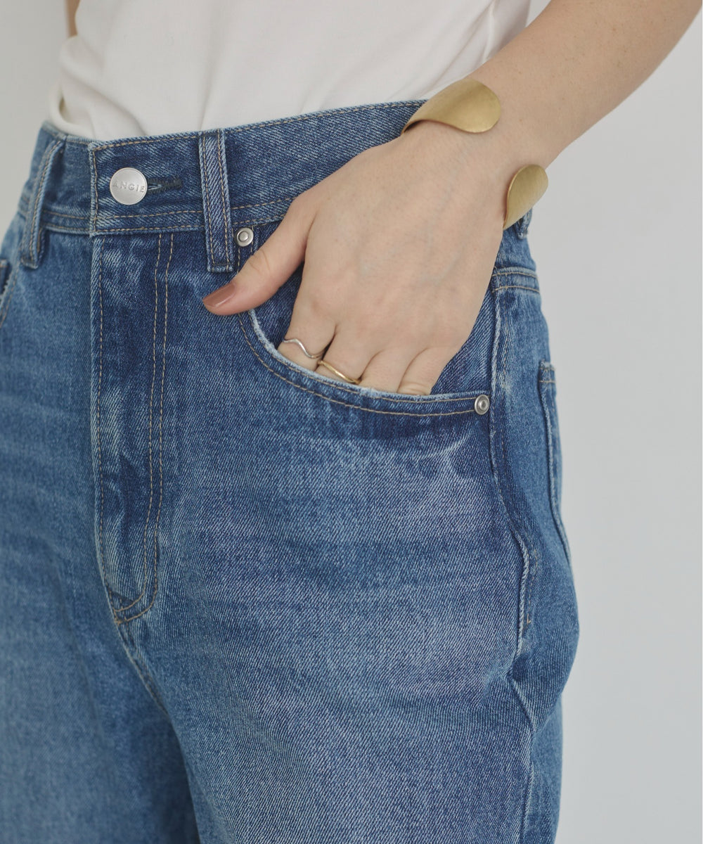 ワイドストレートデニムパンツ