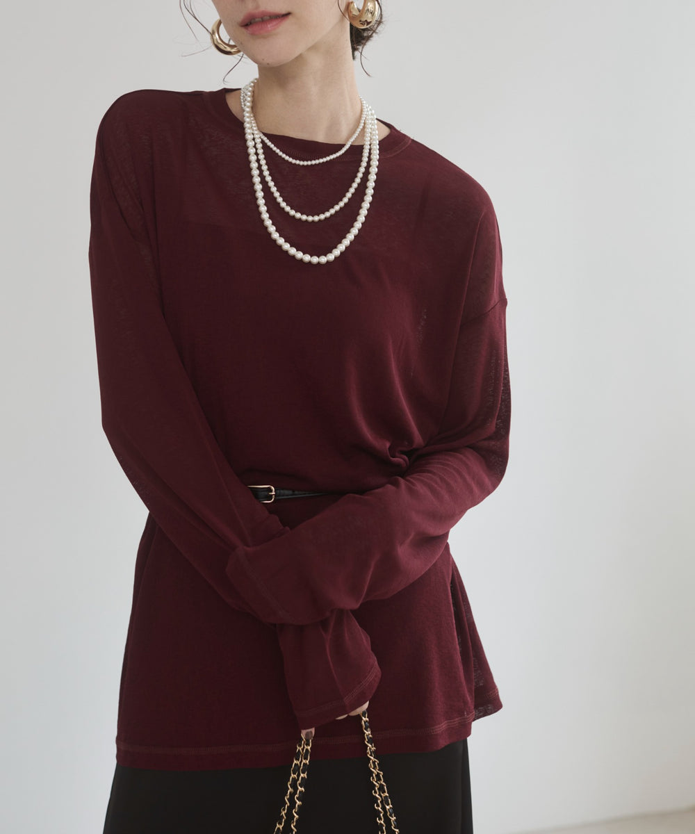 model:168㎝　着用サイズ:MT（ロング丈）ワイン