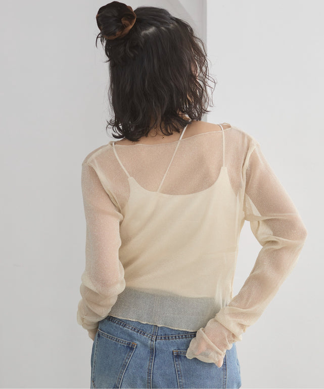 ストラップカップ付きベアキャミソール