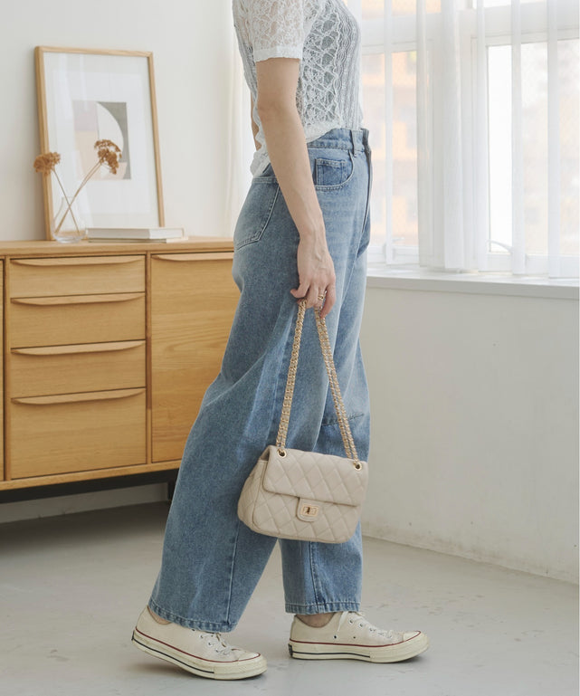 バレルレッグデニムパンツ