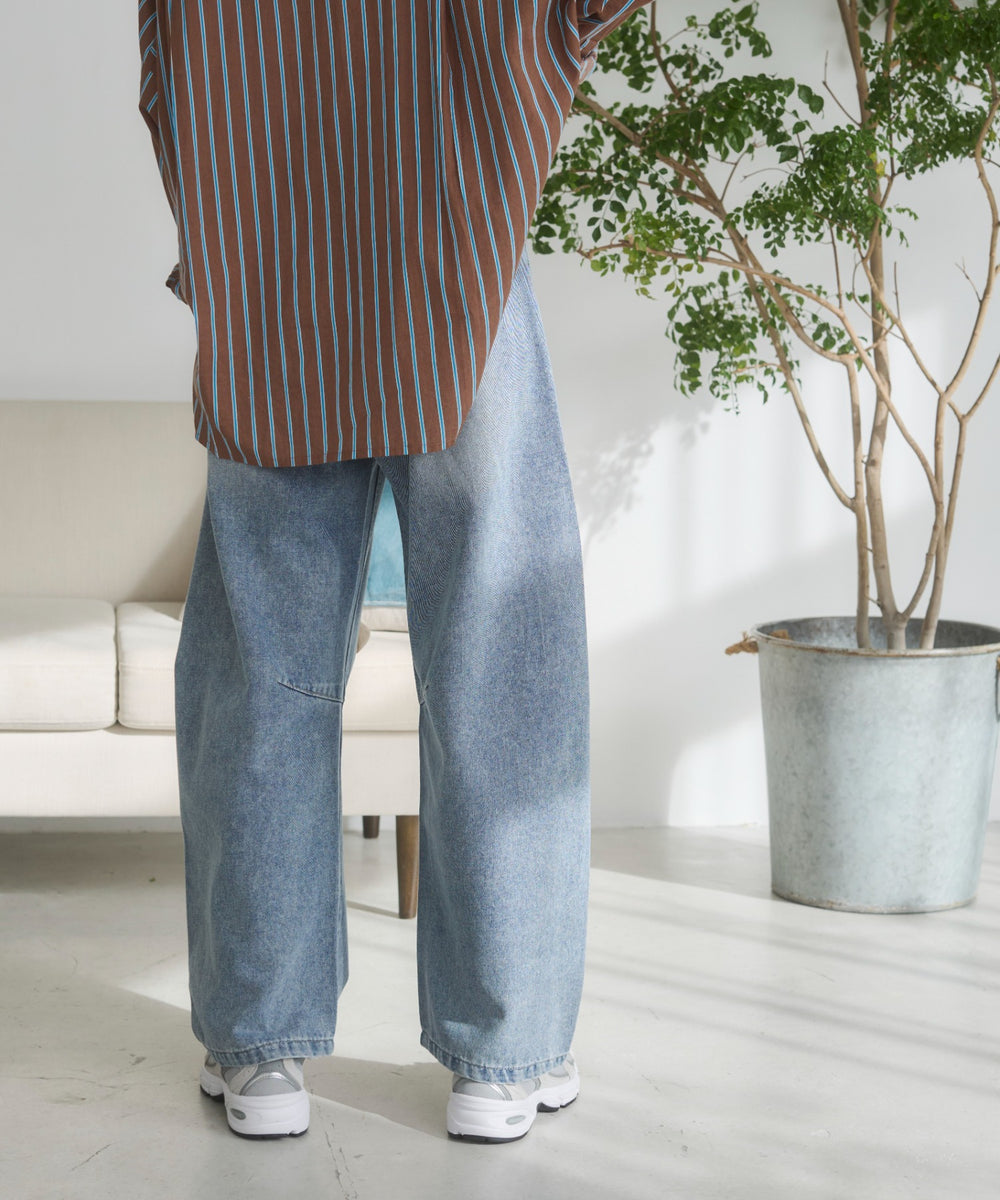 バレルレッグデニムパンツ
