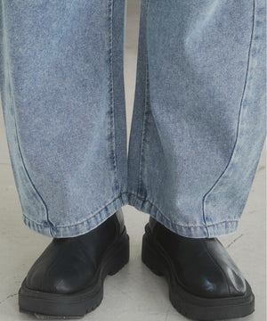 バレルレッグデニムパンツ