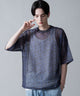 メッシュパターンアンサンブルPOシャツ（SS）/柄2 モデル：180㎝　L着用