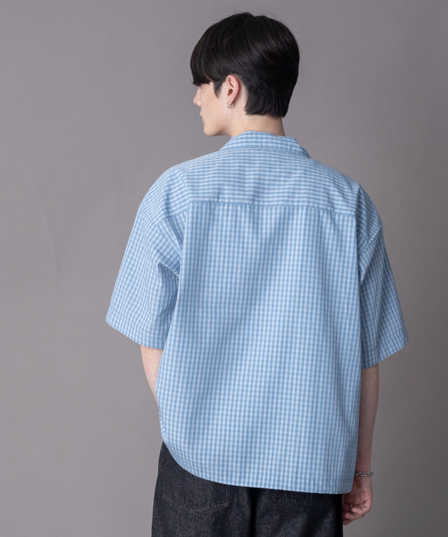ブルーチェック1 モデル：180cm L着用