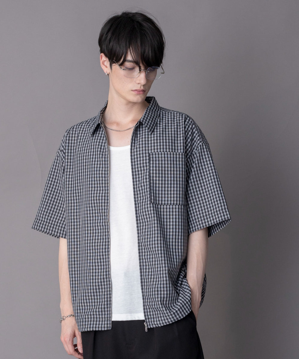 ブラックチェック1 モデル：180cm L着用