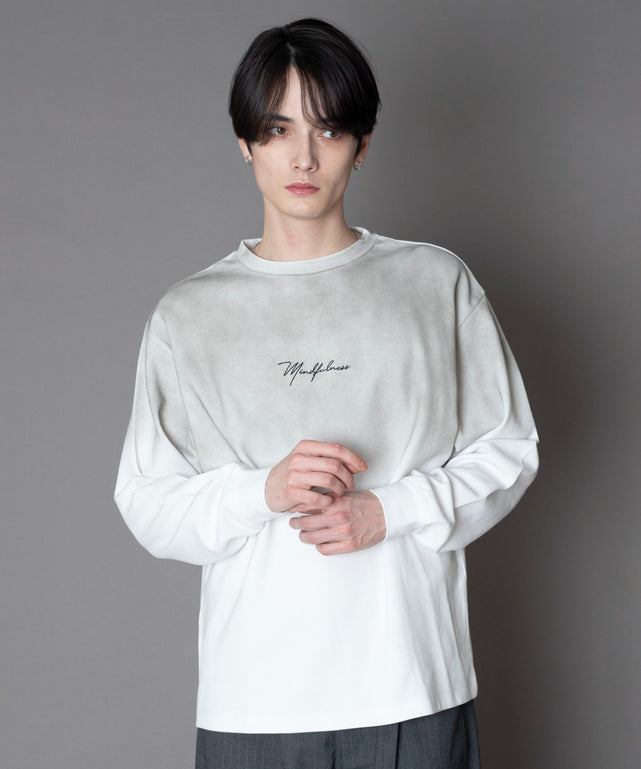 ワンポイントT（LS）/ﾎﾜｲﾄｿﾉﾀ モデル：180cm L着用