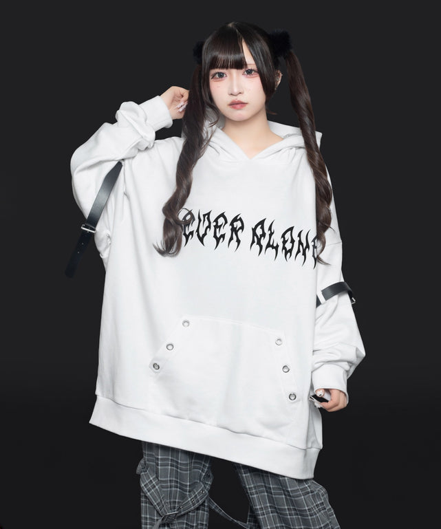 ベルト付きトライバルパーカー/ホワイト モデル:150cm F着用