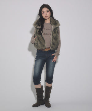 デニム中濃加工 モデル：163cm F着用