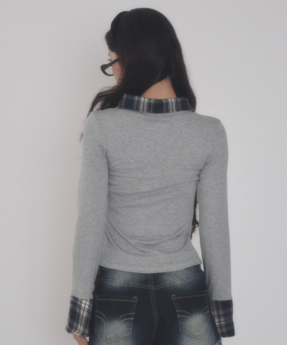 杢グレー モデル：163cm F着用