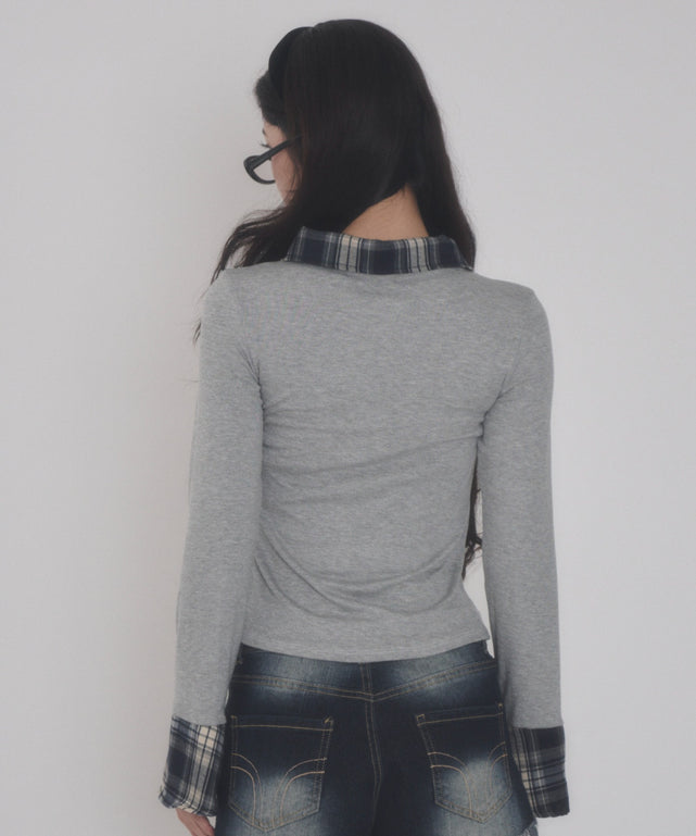杢グレー モデル：163cm F着用