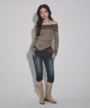 ベージュ モデル：163cm F着用