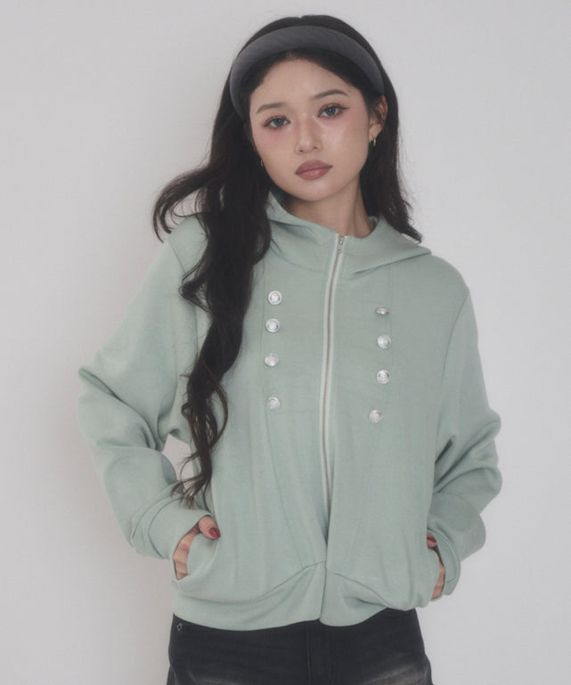 ナポレオンZIPパーカー/グリーンソノタ モデル：163cm F着用