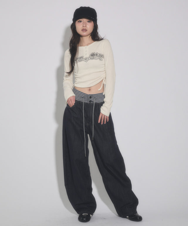 デニム モデル：163cm S着用