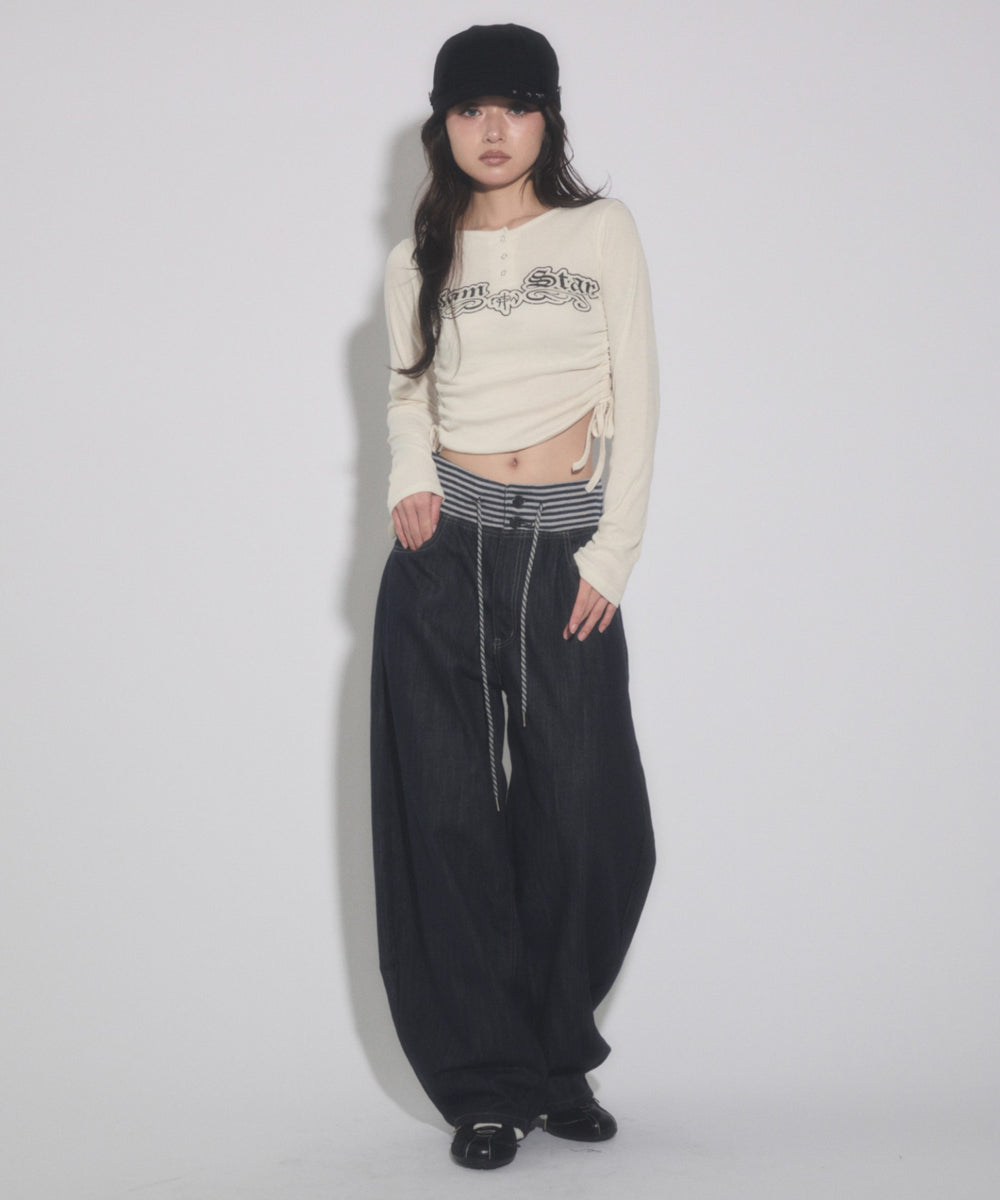デニム モデル：163cm S着用