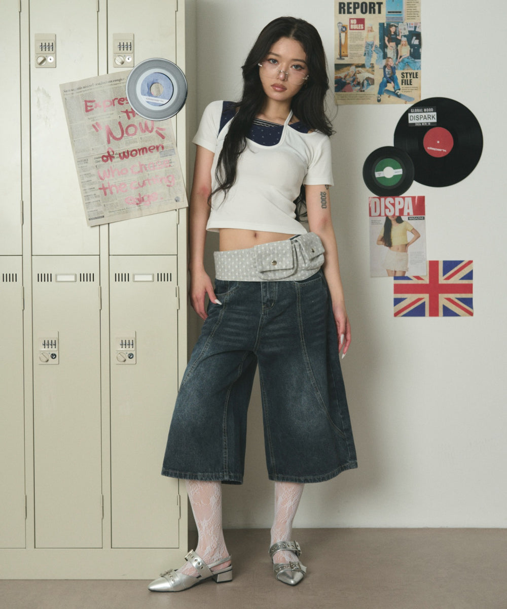 デニム中濃 モデル：163cm S着用