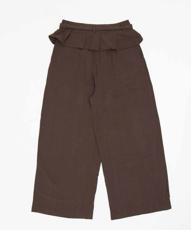 ウエストフリルワイドパンツ