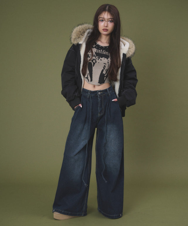 デニム濃 モデル：163cm S着用