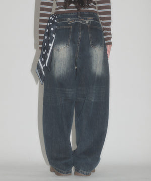 デニム中濃 モデル：163cm S着用