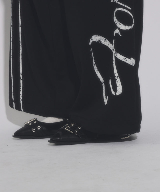 レイヤードプリントスウェットパンツ