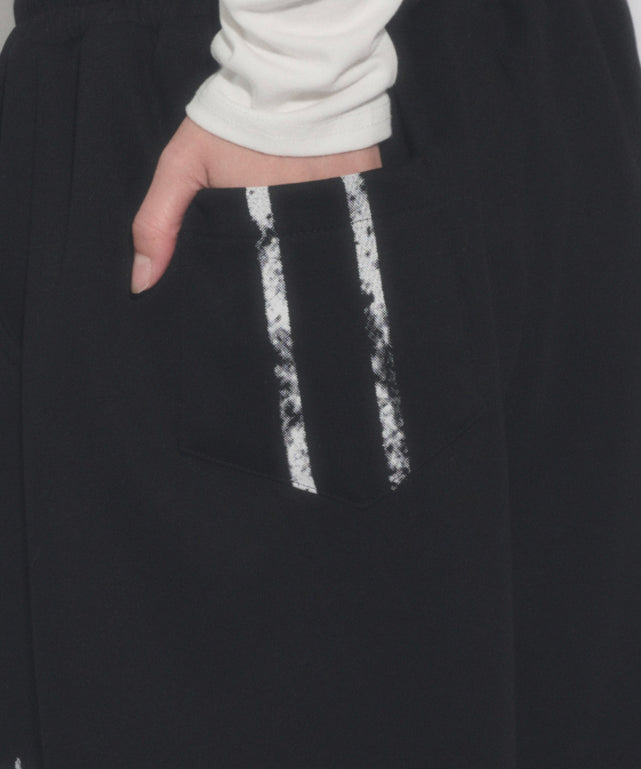 レイヤードプリントスウェットパンツ