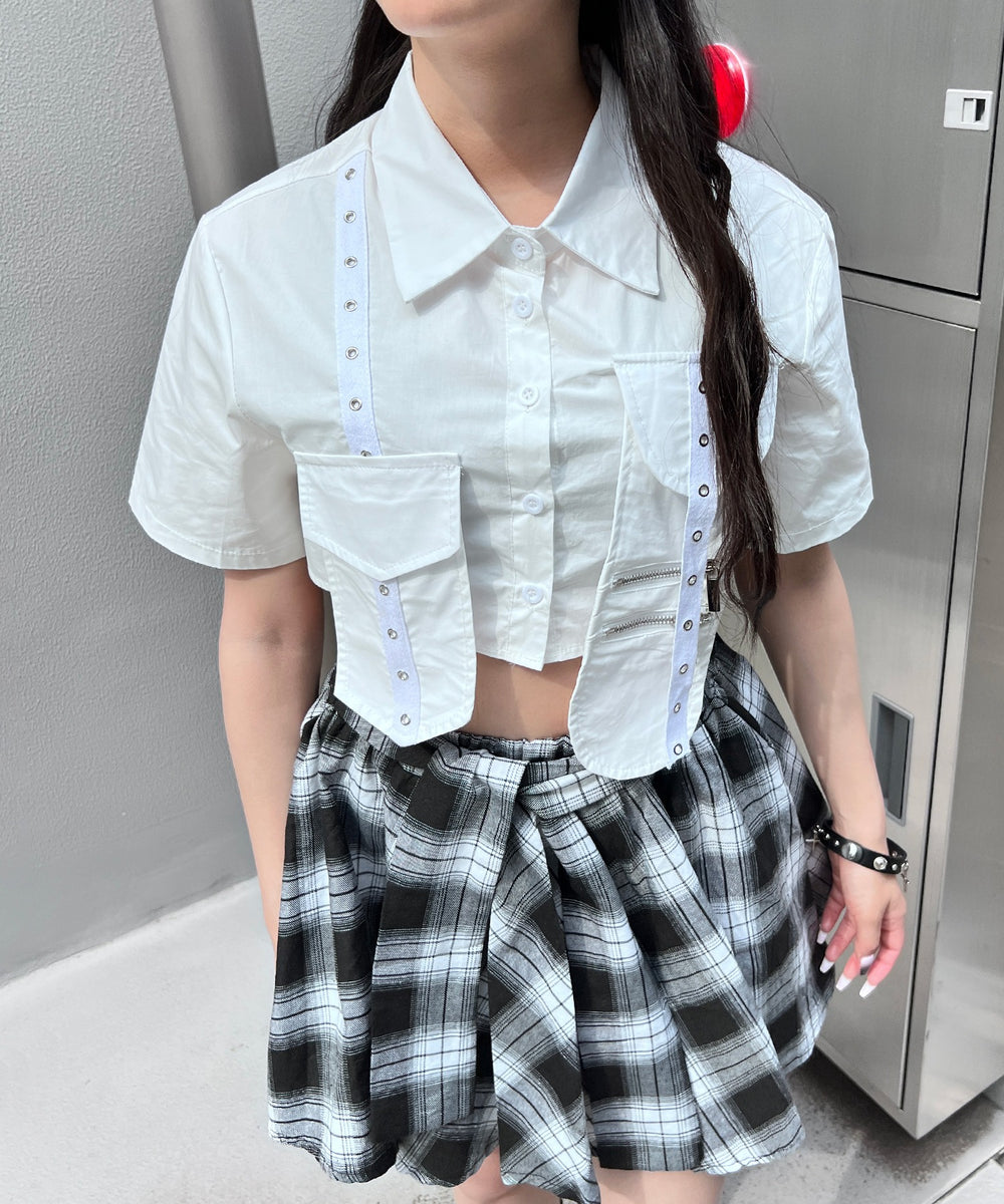 ホワイト モデル：154㎝ FREE着用