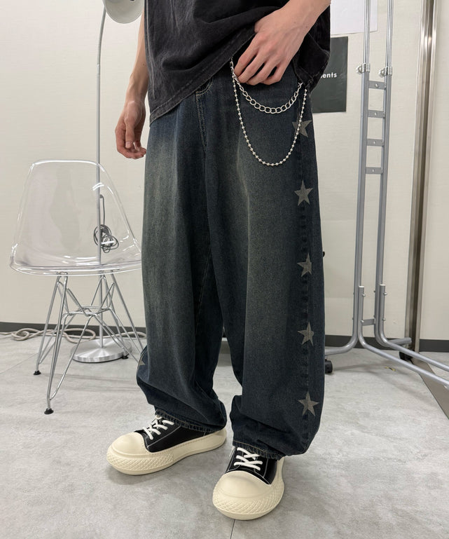 デニム中濃 モデル:176m M着用