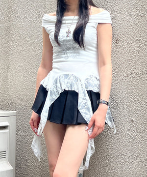 ホワイト モデル：154㎝ FREE着用