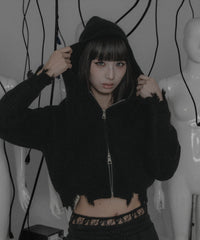 ダメージWジップフーディー
