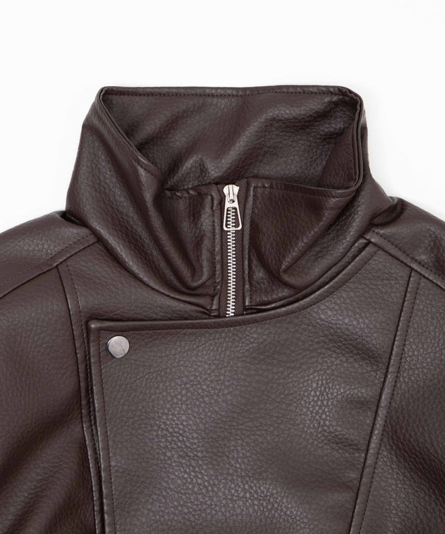スタンドカラーライダースジャケット