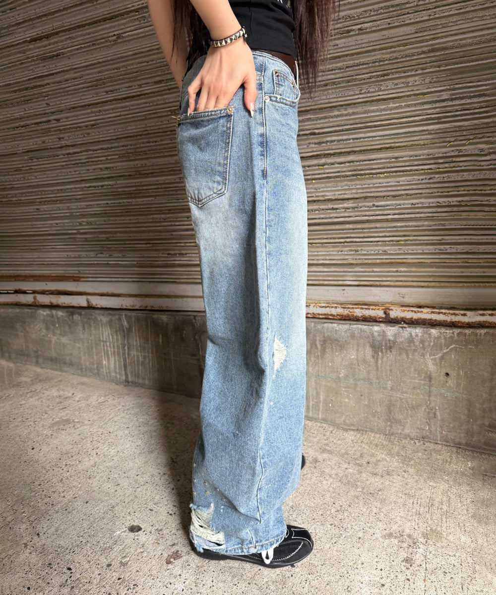 デニム中濃 モデル：159cm S着用