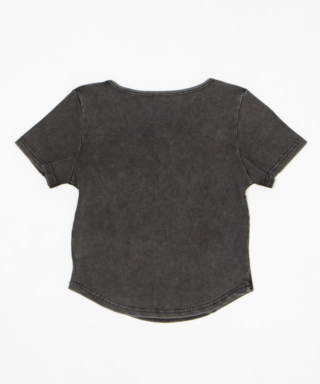 フェードレースアップTシャツ