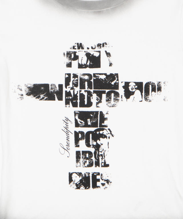 フェードクロスロゴTシャツ