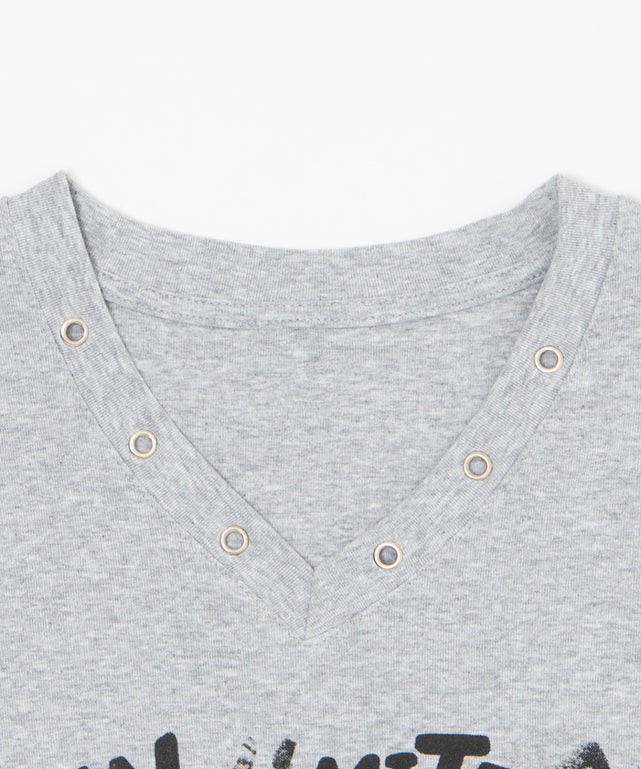 アイレットVネックTシャツ
