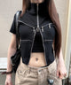 クロスデザインZIPトップ/ブラック モデル：159cm F着用