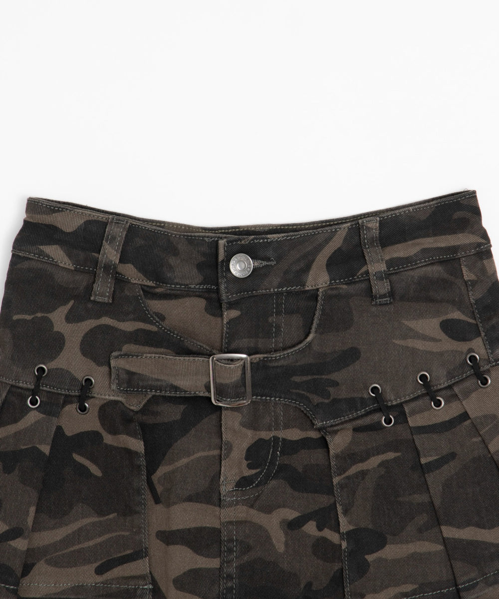 アイレットコードプリーツスカパン