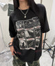 フォトフェードビッグTシャツ/ブラック モデル:168cm F着用