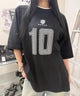 ナンバリングフェードビッグTシャツ/ブラック モデル:168cm  F着用